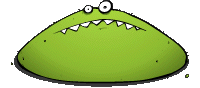 Blinky green monster