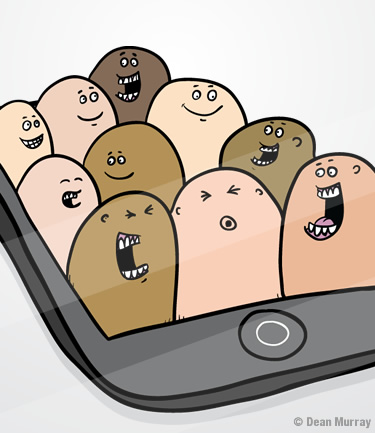 Social Network Chat Illustration